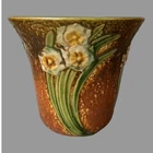 Vintage Roseville Jonquil Art Pottery 5.5" Vase with Flower Frog Inside
