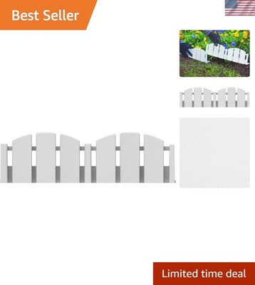 White 15ft No-Dig Edging Kit, Flexible Adirondack Style for Effortless Layouts