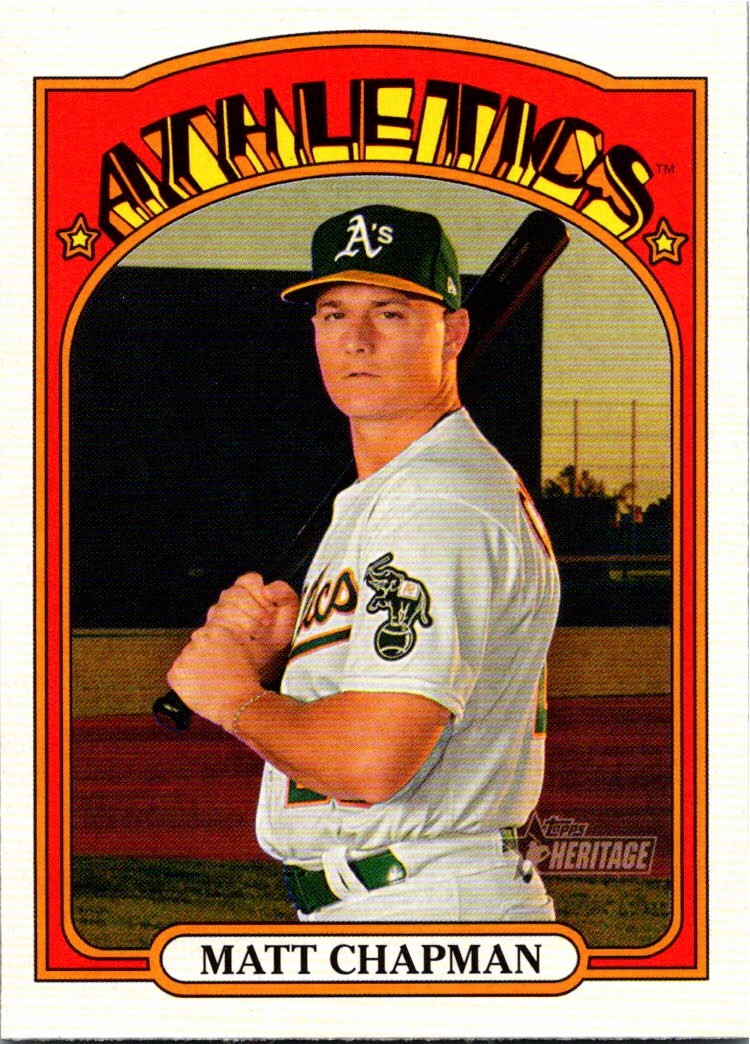 2021 Topps Heritage #123 Matt Chapman Oakland Athletics