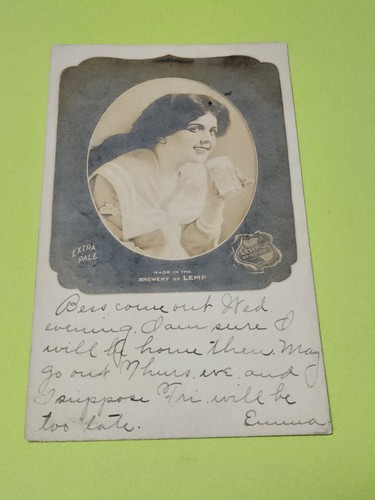 Antique Lemp St. Louis Brewery Extra Pale Bottled Beer Advertising Postcard