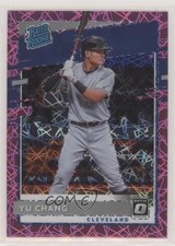 2020 Donruss Optic Rated Rookies Pink Velocity Prizm /199 Yu Chang Rookie RC 0c6