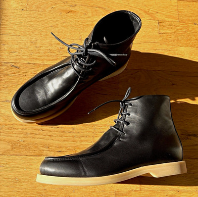 Dear Frances Black Leather Desert Boot Women s 7