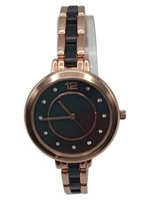 LDADPR Orologio da Polso Donna Nero Elegante con Strass