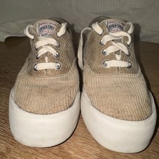 Vintage Polo Ralph Lauren Beige Corduroy Sneakers Coastal Grandma Preppy Y2K