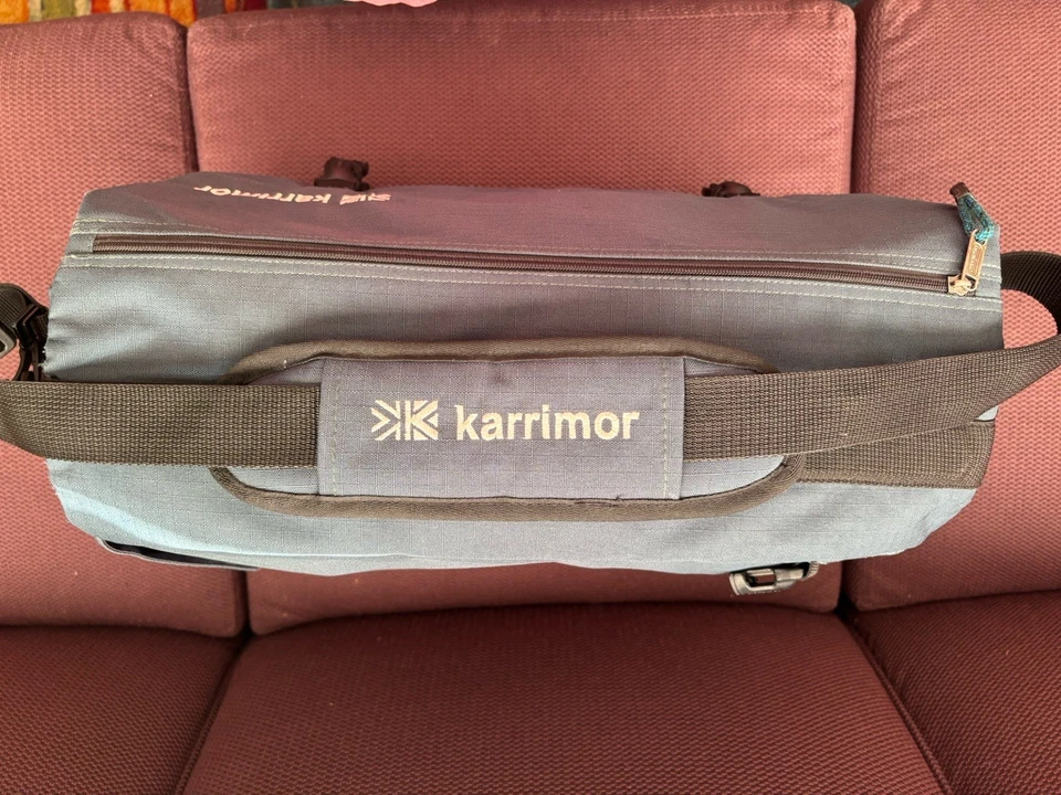 Karrimor Vintage Convertible Backpack Messenger Bag Blue Padded Straps Mesh Pkts - image 4 of 4