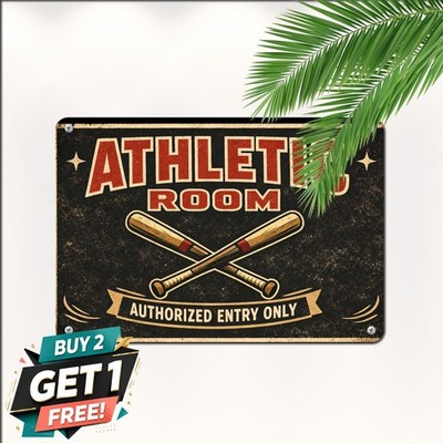Customized Playroom Name Sign Personalized Kids Toy Room Sports Metal Plaque