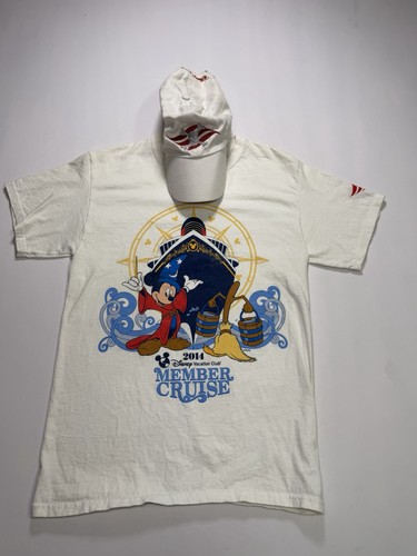 Disney Cruise Line 2014 Sorcerer Mickey Member Cruise Tee Hat Set Small
