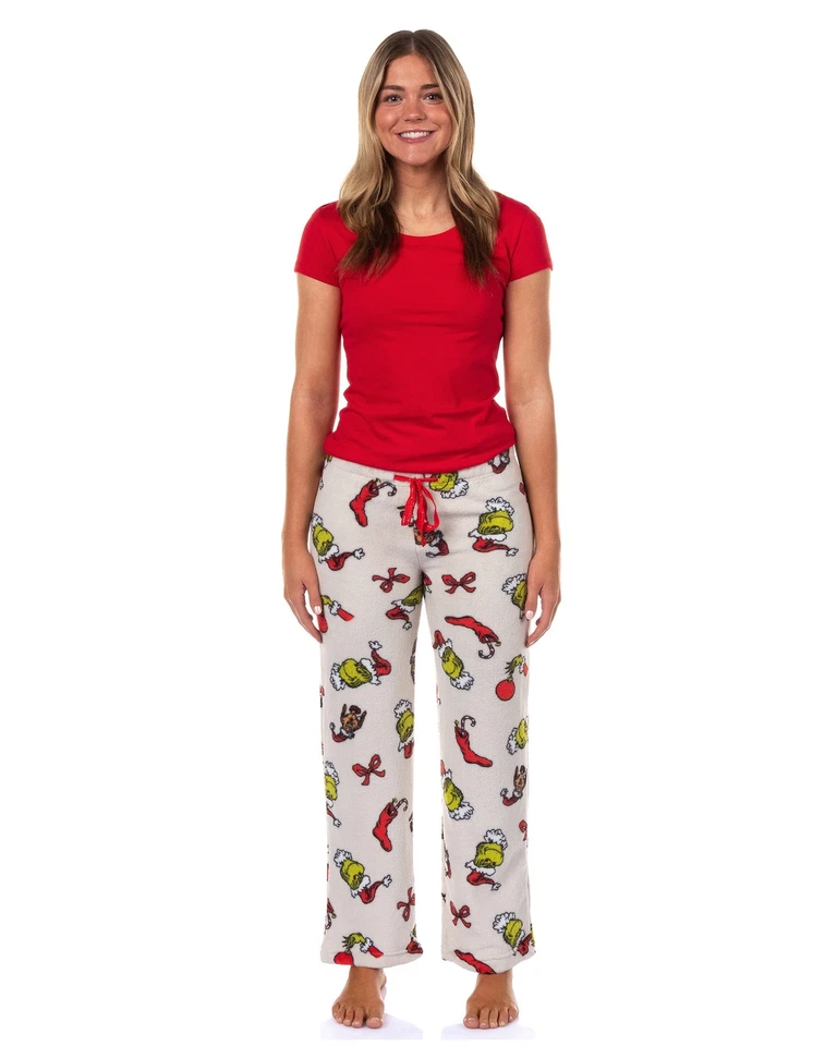 Dr. Seuss The Grinch Pajamas Women's Festive Mischief Lounge Sleep Pants - Image 2 of 4