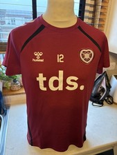 Rare Player Worn Heart Of Midlothian Hearts Football Shirt M Hummel