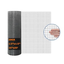 Galvanized After Welding Hardware Cloth 16" x 25 FT 1/2" Mesh 20 Gauge