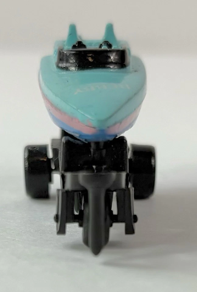 1987 Micro Machines Galoob Turquoise Pink Blue Debby Speed Boat & Trailer LOOSE - Image 2 of 4