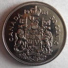 1968 CANADA 50 CENTS - AU/UNC - PROOF LIKE - Excellent Coin - Lot #A4