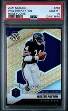 ( POP 12 ) PSA 10 2021 MOSAIC WALTER PAYTON HONEYCOMB PRIZM SSP CASE HIT #261 