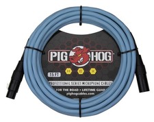 Pig Hog PHMH15DB Hex Series Mic Cable, Daphne Blue 15ft