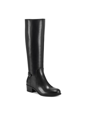 EASY SPIRIT Womens Black Chaza Round Toe Block Heel Boots Shoes 7.5 M