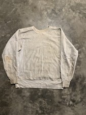 1960s Champion Reverse Weave  Expansion Gusset  Grey Blank Sweatshirt Size Large