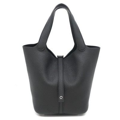 Hermes Picotin Lock MM 22 Handbag Black 2024 with Box Unisex #HDB167