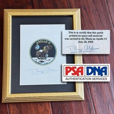 BUZZ ALDRIN * PSA * FLOWN Apollo 11 Signed Beta Cloth ALDRIN PERSONAL COLLECTION