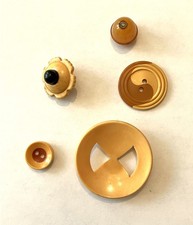 5 Unique Vintage Butterscotch & Tan Cookie, Y...
