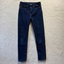 Gap Teen Jeans Girls Sz 14 Sky High Skinny Ankle Dark Wash Stretch Denim