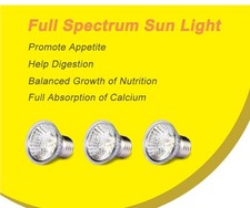 2 -pcs 50W UVA  UVB Full Spectrum Sun Lamp Sunbathe Heat Bulb