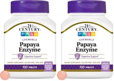 21st Century Papaya Enzyme Chewable (100 Coun...