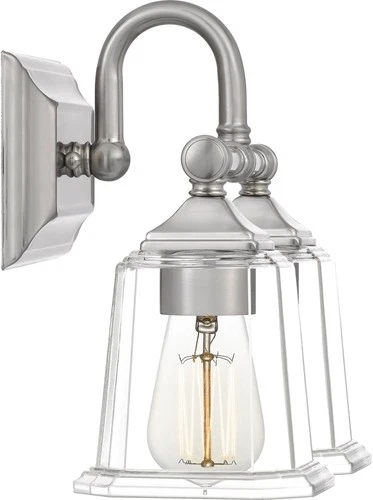 Quoizel Nicholas 10" High Brushed Nickel 2-Light Wall Sconce - Picture 5 of 6