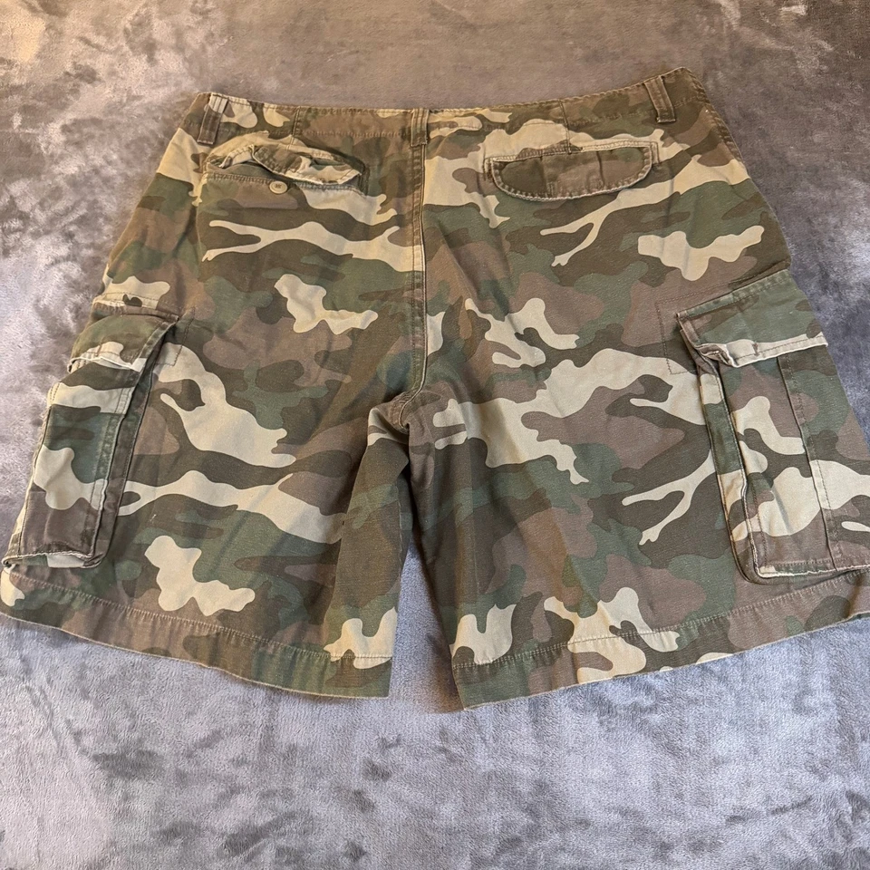 Pantalones Cortos de Carga Faded Glory Camuflaje Informales Exterior Verde Marrón Para Hombres Talla 42 Foto 3 de 4