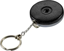 Lucky Line Key Bak with 24" Retractor, Black Clip-ON (43601) CLIP-ON, 