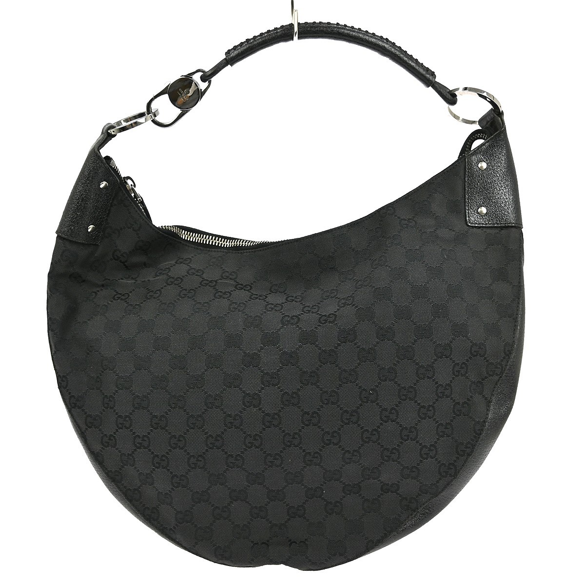 BUYIT Gucci Black Canvas GG Shoulder Bag 95726 002058 NQ03786