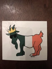 GOAT USA Irish Flag Goat Sticker. Single Sticker. Brand New.