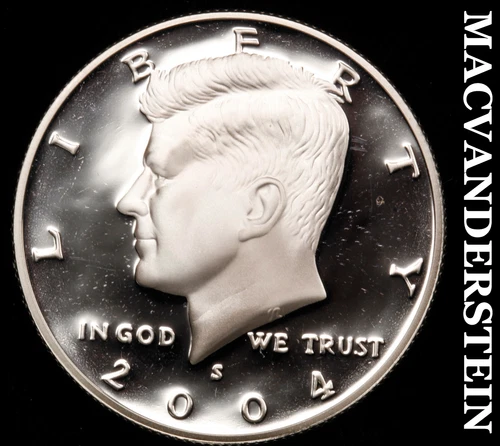 2004-S Silver Kennedy Half Dollar-Choice Gem Proof Lustrous No Reserve #i3999