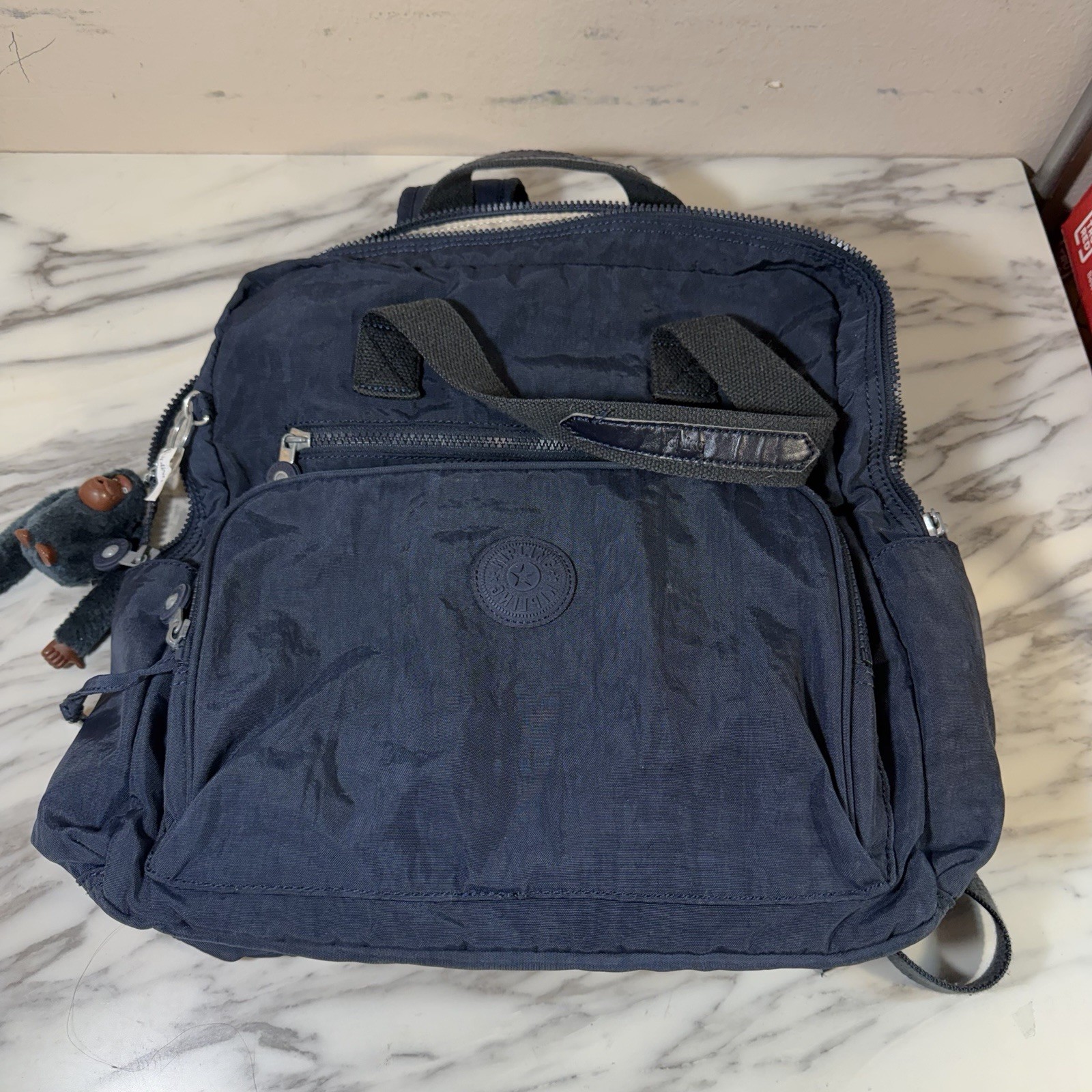 Navy Blue Multi-use Top Handle Zip Pockets