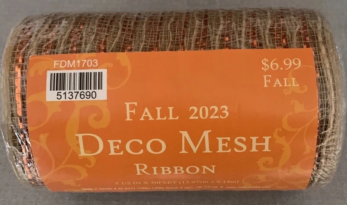 Metallic Deco Mesh Ribbon - 5 1/2, Hobby Lobby