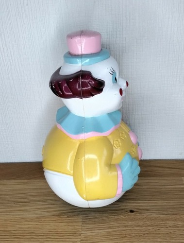 Vintage Roly Poly Musical Clown Toy 6", made in Hong Kong in 1980s - Picture 7 of 8