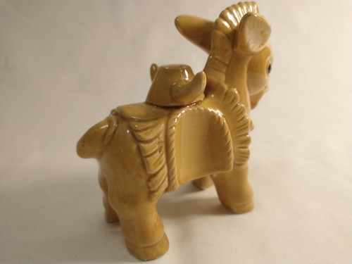 Adesivo ovale vintage stile Bitossi beige marrone cavallo troiano ceramica made in Japan - Foto 4 di 14