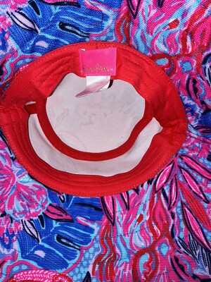 NWOT Lilly Pulitzer - Sun Hat in Ruby Red Wild Times Lilly Pulitzer NWT Sun Hat Ruby Red Wild Times | eBay main image 2