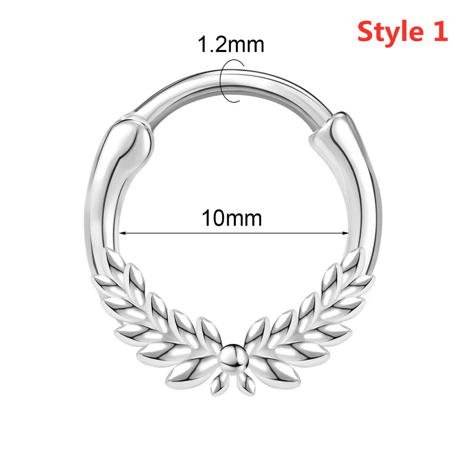 Piercing 16G nariz tabique anillo serpiente tabique clicker cobre oreja hélice muerte tragus Foto 3 de 4