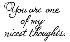 Nicest Thoughts Saying Wood Mounted Rubber Stamp NORTHWOODS C10418 New