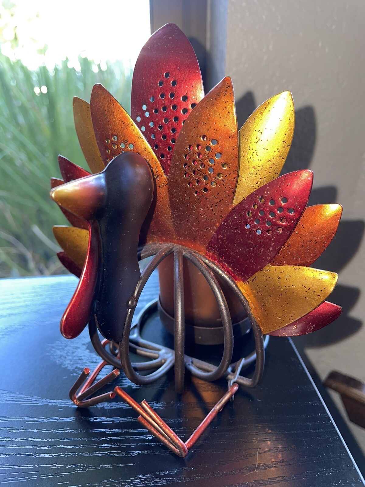 COLORFUL METAL TURKEY TEALIGHT VOTIVE THANKSGIVING CANDLE HOLDER eBay