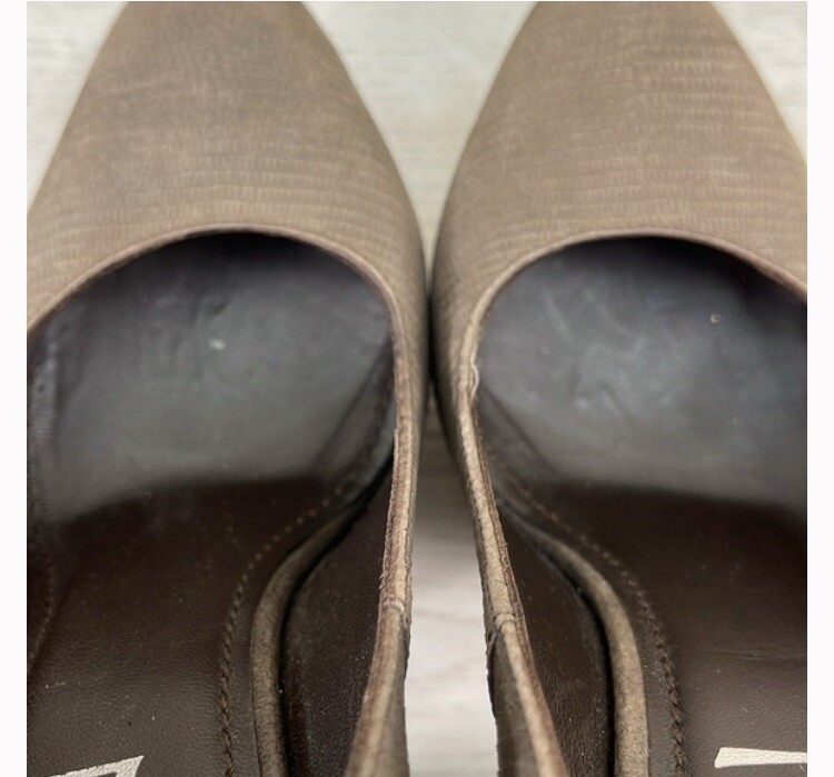 YSL Yves Saint Laurent ALIAMA Lucertola Emb. Tacchi plateau scamosciati US 6 5 EUR 36 5