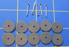 For Jointed Teddy Bear = 10 - 5/8" Hardboard Discs - 5 Cotter Pins