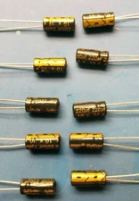 10 pcs  220uf 10v 105c radial electrolytic capacitors USA SHIPPING/SOLD