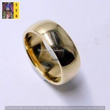 Solid Brass Band Ring, Plain Handmade band Brass Jewelry Wedding band 7 mm