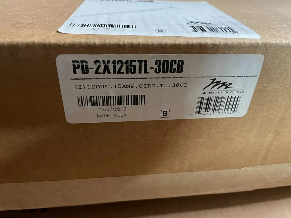 Middle Atlantic PD-2X1215TL-30CB PD2X1215TL30CB 15 AMP 24 OUTLET TWISTLOCK STRIP - Image 2 of 3