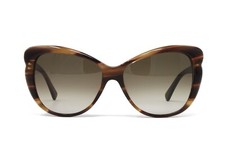 Valentino Sunglasses Women's Butterfly V634S 261 Beige Horn 56mm Brown Lens NEW 