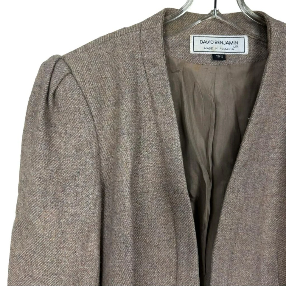 David Benjamin Women’s Beige Jacket Blazer Size 13/14 - Image 4 of 4