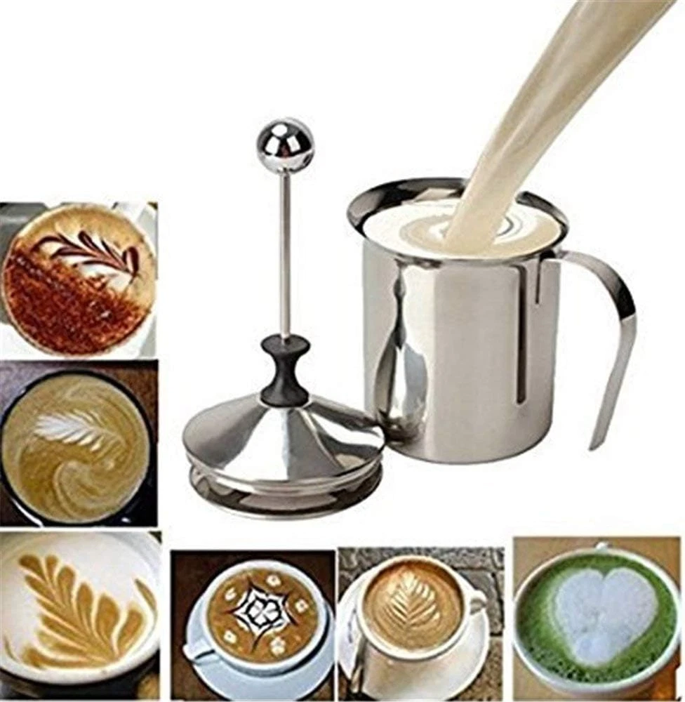 Milk Frother,  Stainless Steel Manual Milk Foamer, Handheld Coffee Milk Frothing