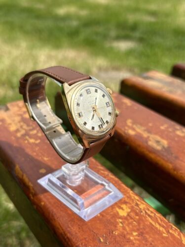 Vintage Watch Poljot Alarm Retro Gold USSR Mechanical Soviet Wristwatch 1980s - Picture 15 of 21