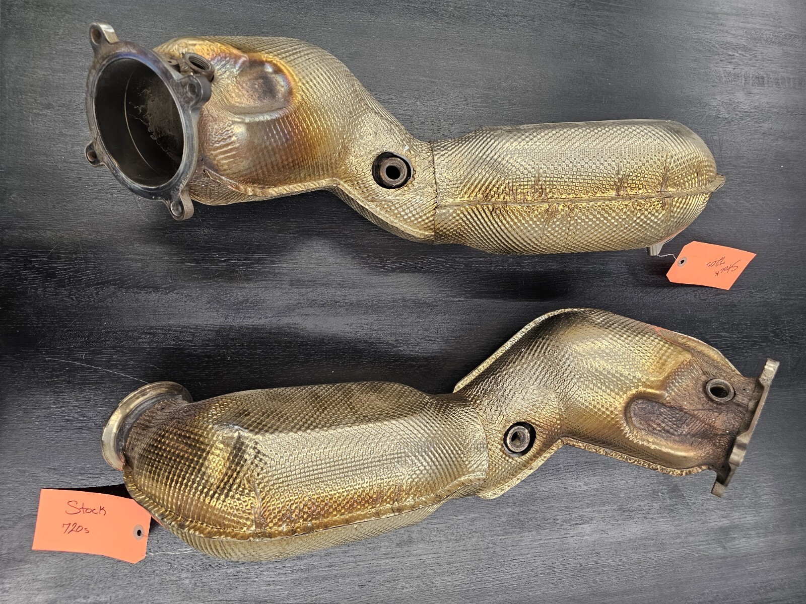 2017-2022 McLaren 720S Exhaust downpipes system 14HA042CP 14HA044CP OEM